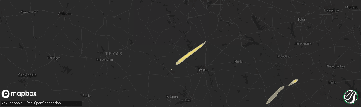 Hail map in Clifton, TX on April 5, 2014