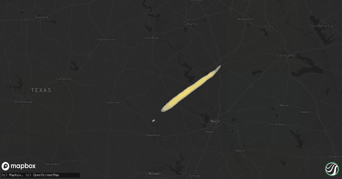 Hail map in Clifton, TX on April 5, 2014