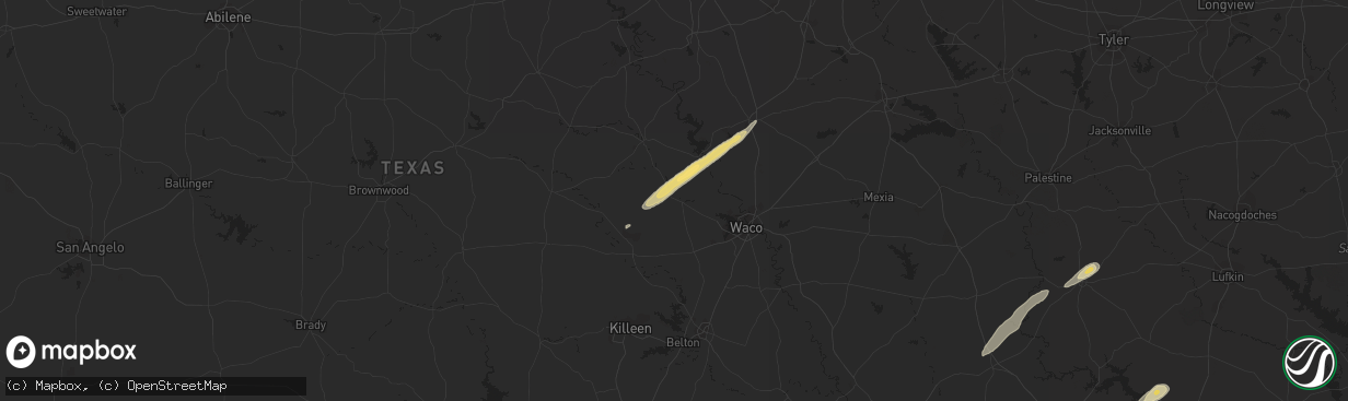 Hail map in Valley Mills, TX on April 5, 2014