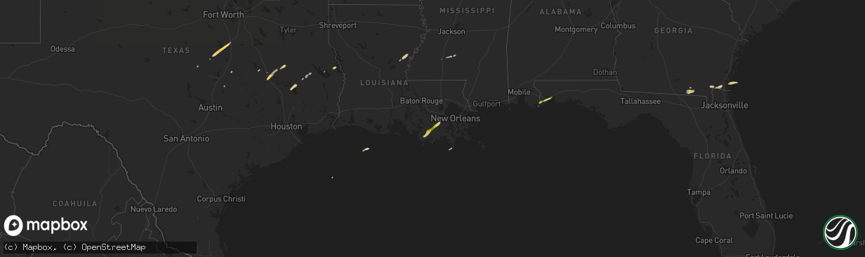 Hail map on April 5, 2014