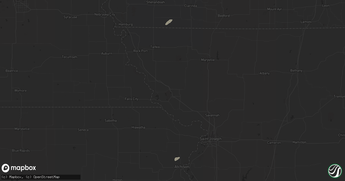 Hail map in Blanchard, IA on April 5, 2016