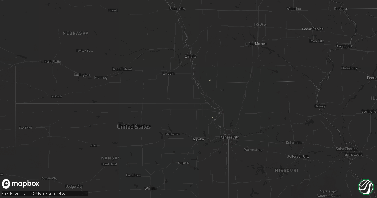 Hail map on April 5, 2016