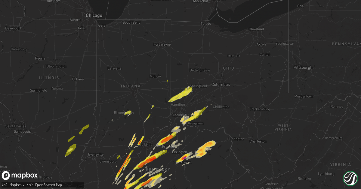 Hail map on April 5, 2017