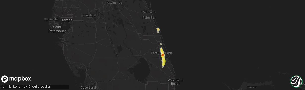 Hail map in Fort Pierce, FL on April 5, 2019