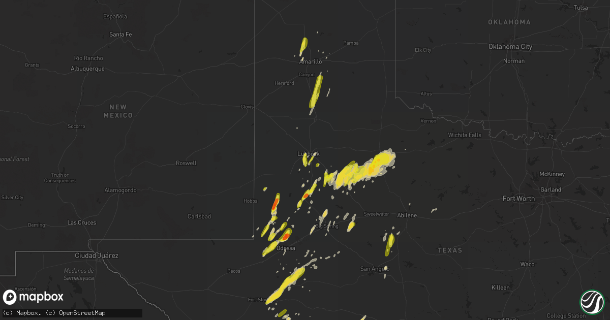 Hail map on April 5, 2019