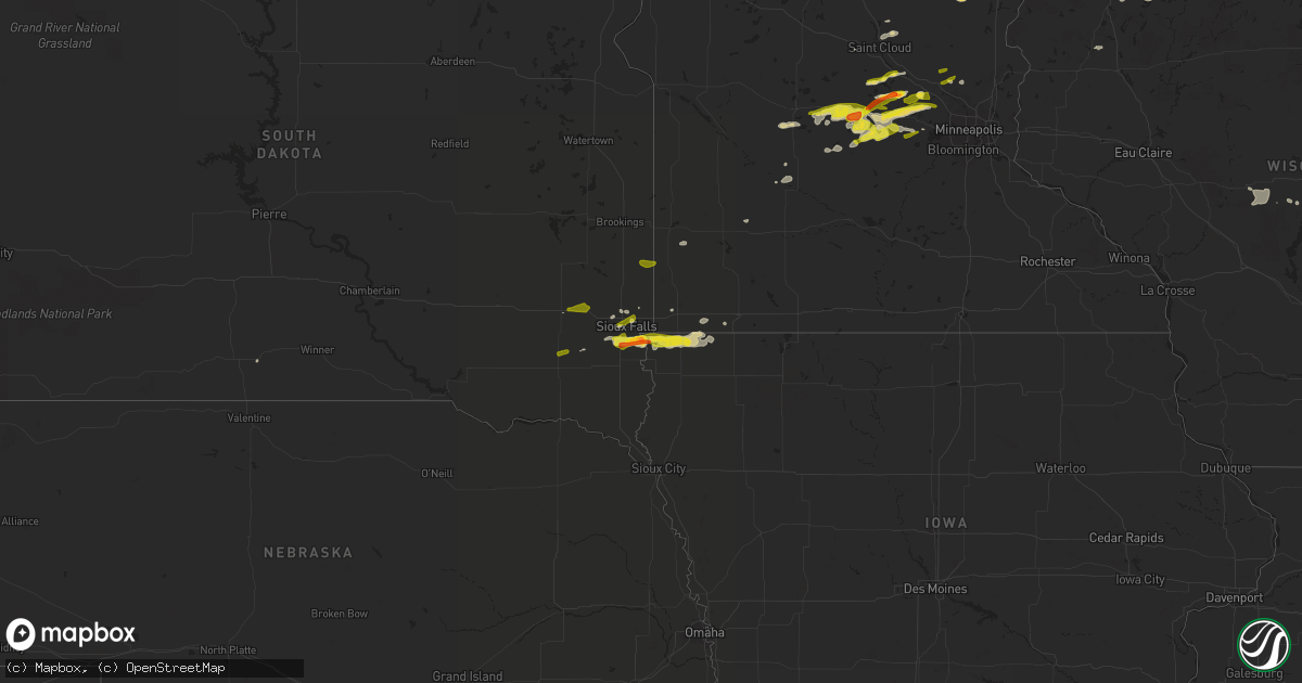 Hail map on April 5, 2021