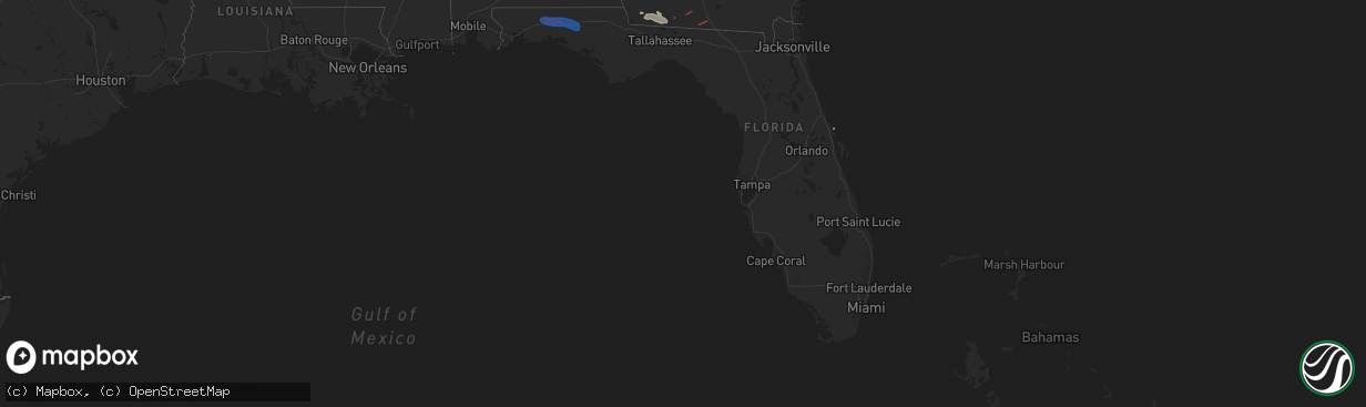 Hail map in Florida on April 5, 2022