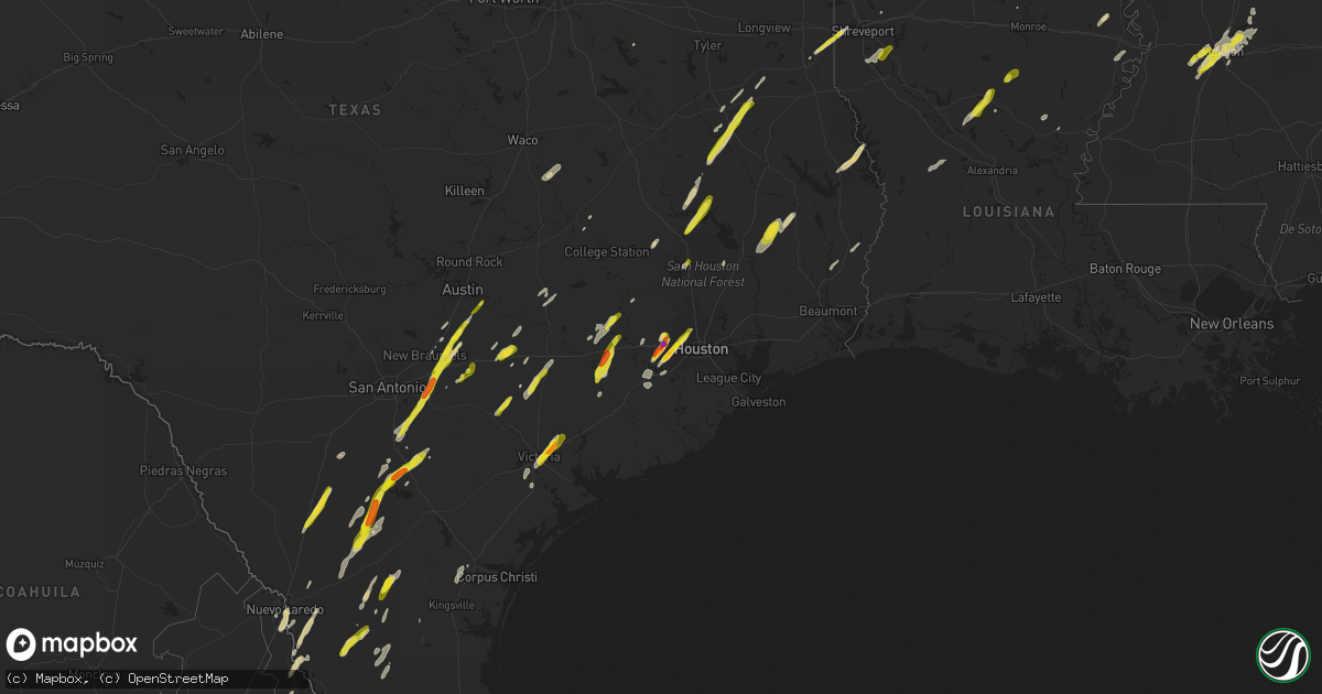 Hail map on April 5, 2023