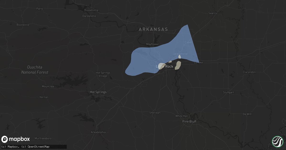 Hail map in Alexander, AR on April 5, 2025