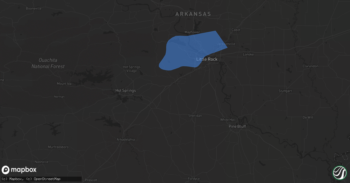 Hail map in Benton, AR on April 5, 2025