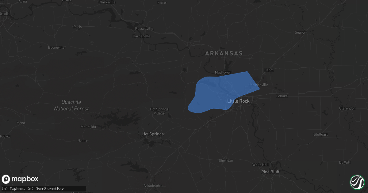 Hail map in Paron, AR on April 5, 2025