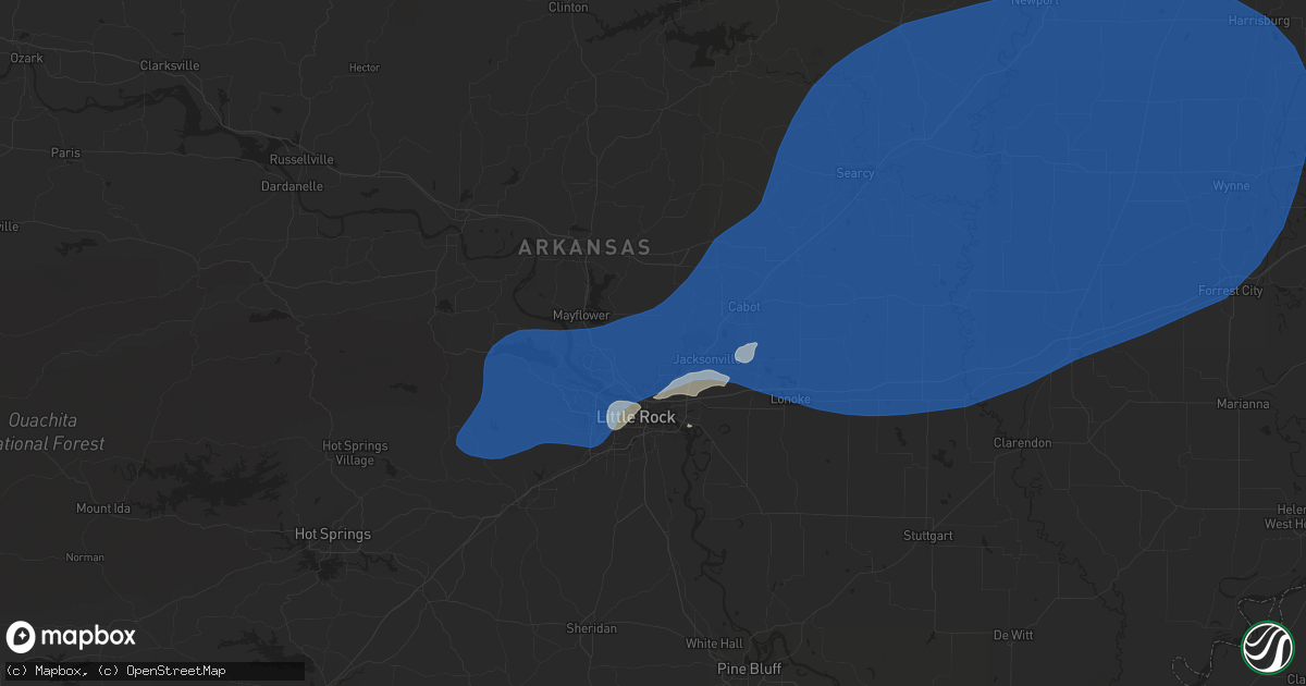 Hail map in Sherwood, AR on April 5, 2025