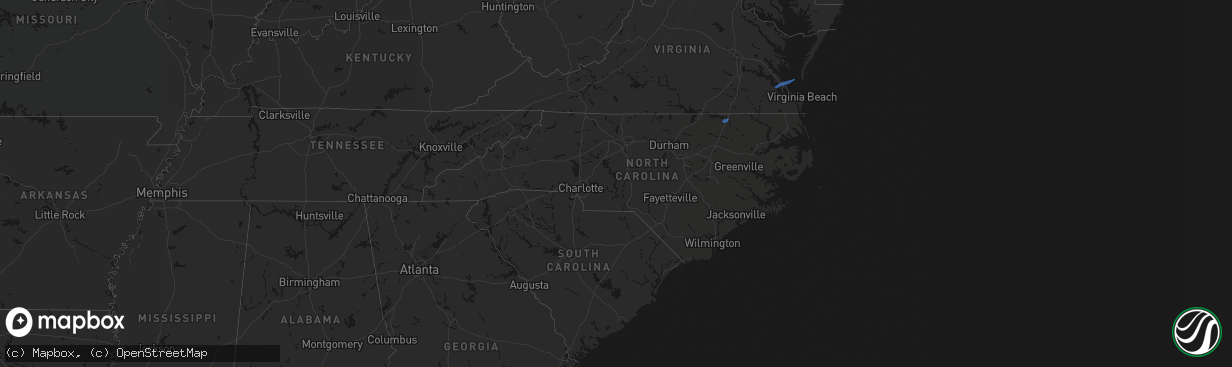 Hail map in North Carolina on April 5, 2026