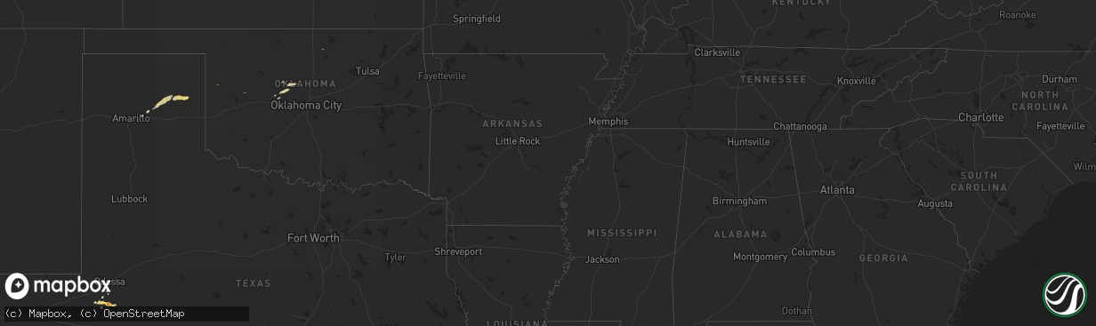 Hail map on April 6, 2012