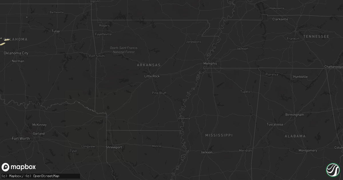 Hail map on April 6, 2012