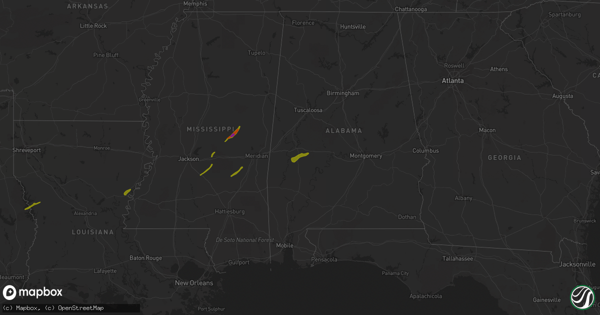 Hail map on April 6, 2014