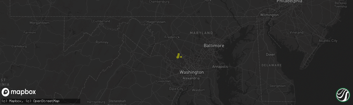 Hail map in Boyds, MD on April 6, 2017