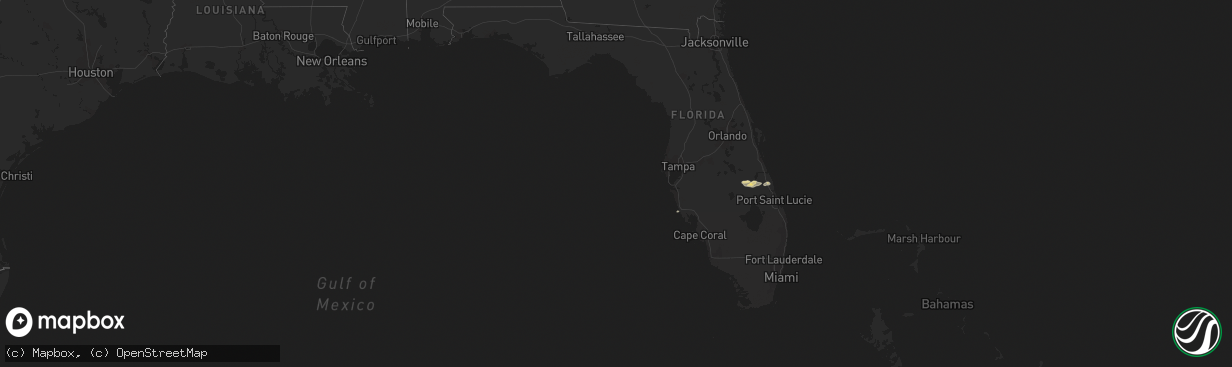 Hail map in Florida on April 6, 2017