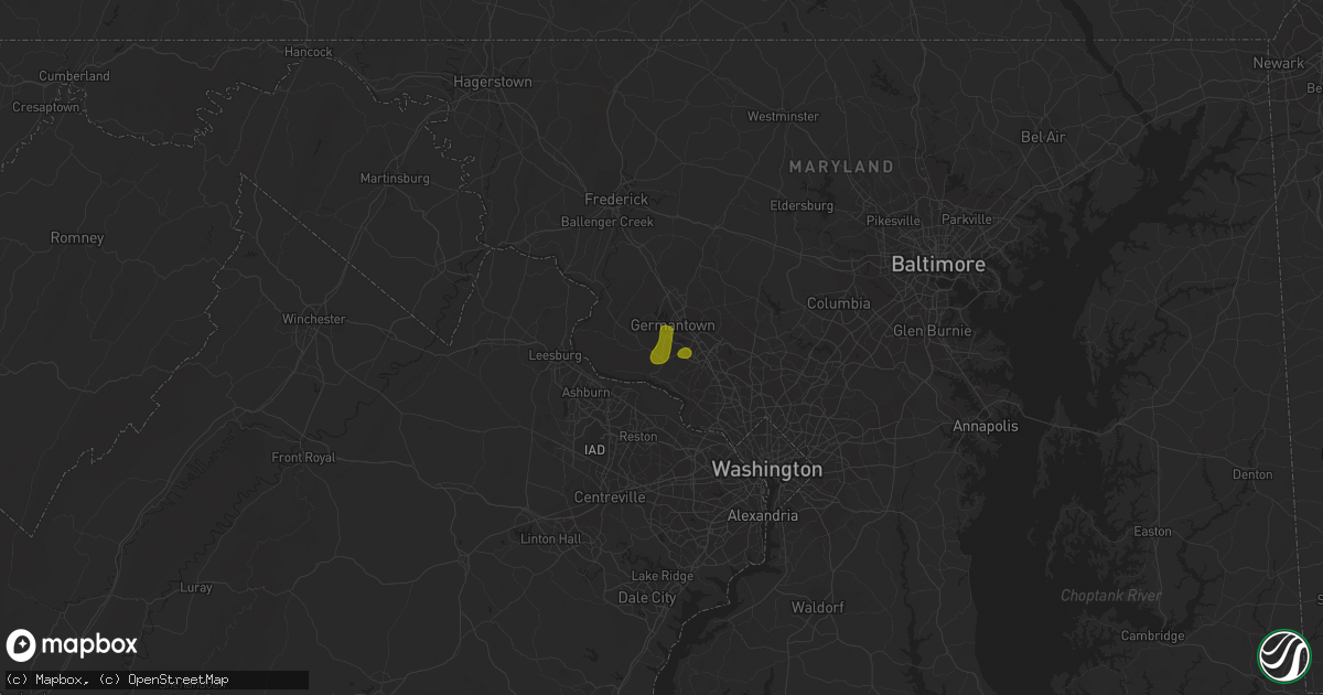 Hail map in Germantown, MD on April 6, 2017