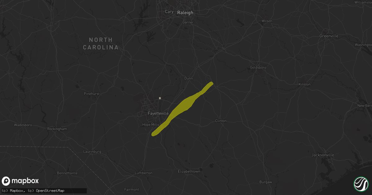 Hail map in Godwin, NC on April 6, 2017