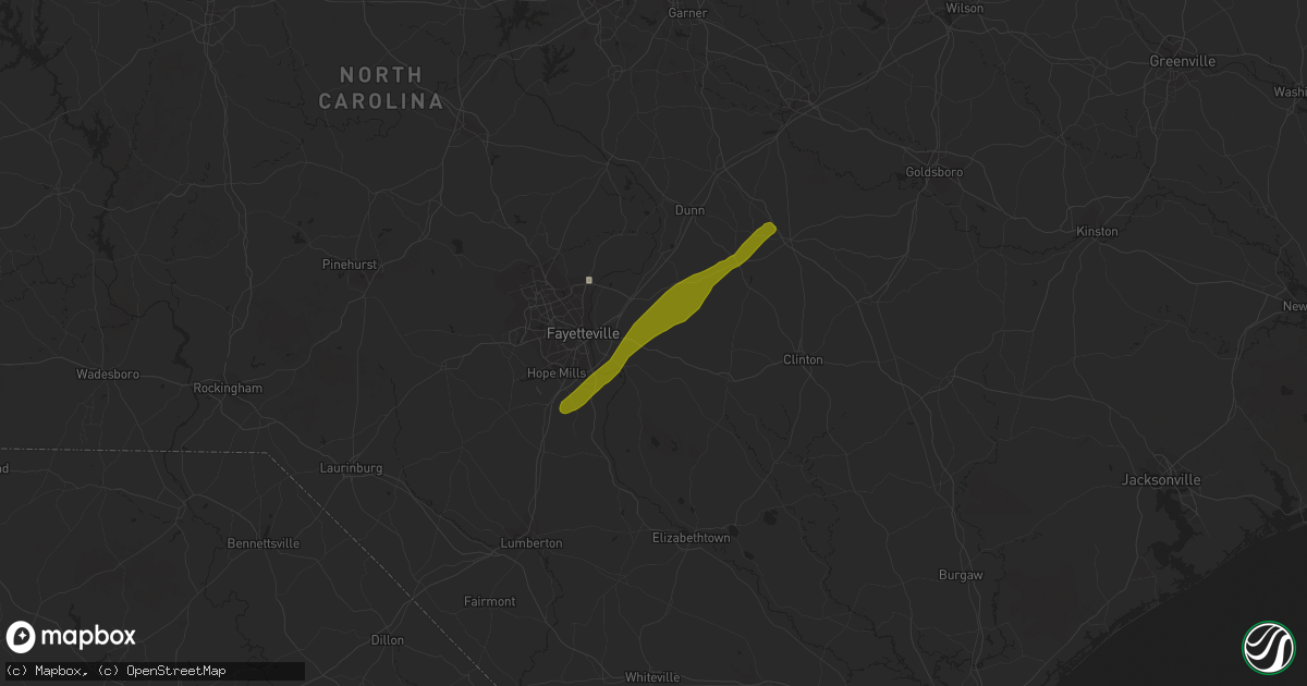 Hail map in Stedman, NC on April 6, 2017