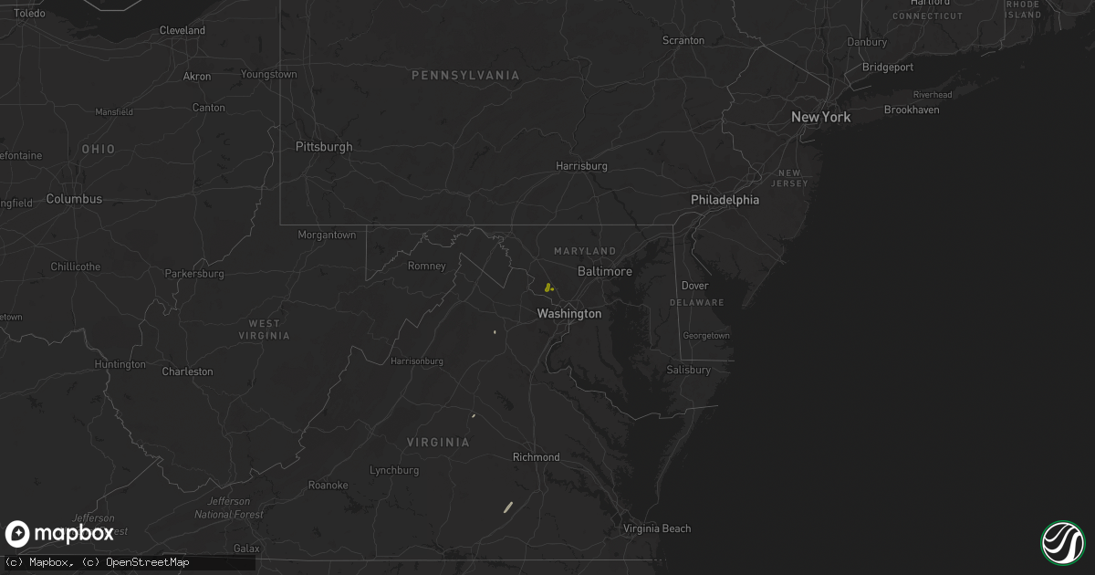 Hail map on April 6, 2017
