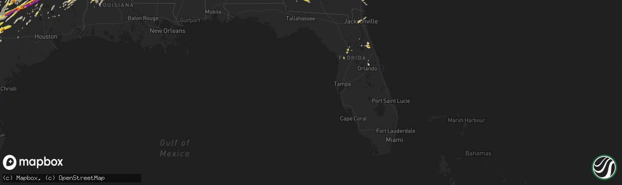 Hail map in Florida on April 6, 2019