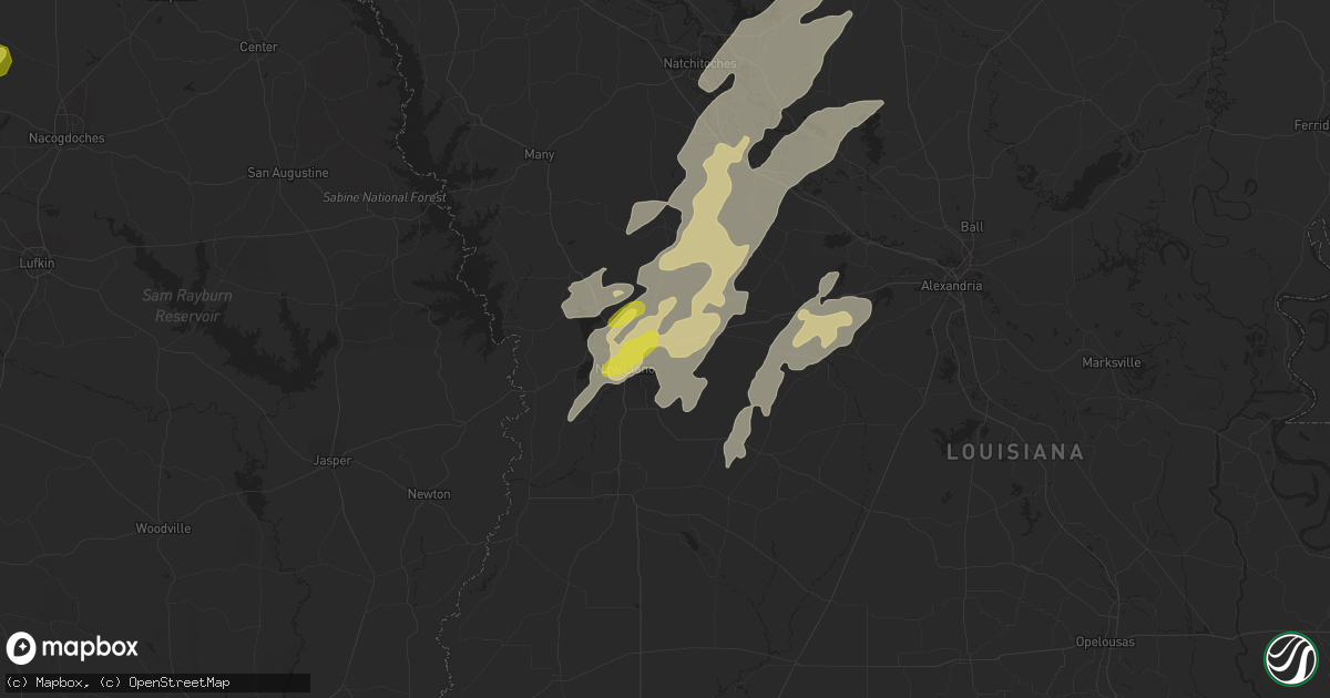 Hail map in Leesville, LA on April 6, 2019