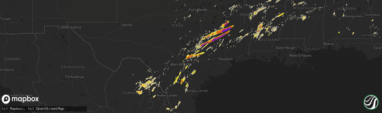 Hail map on April 6, 2019