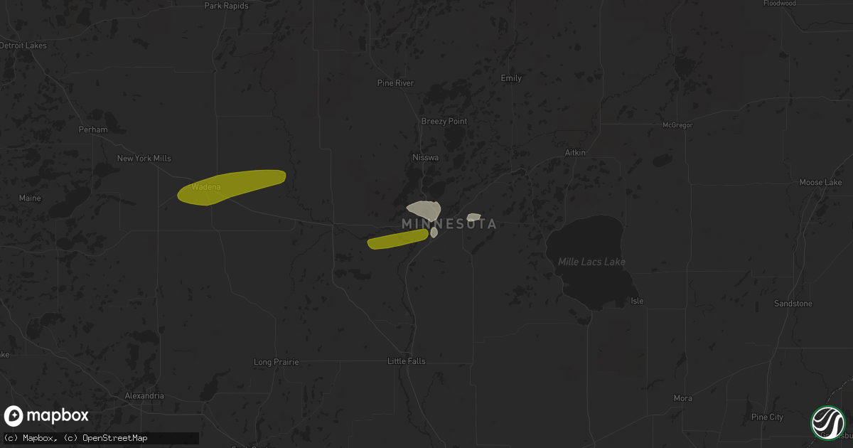 Hail map in Baxter, MN on April 6, 2020