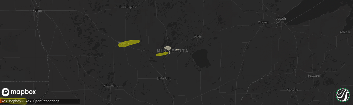 Hail map in Brainerd, MN on April 6, 2020