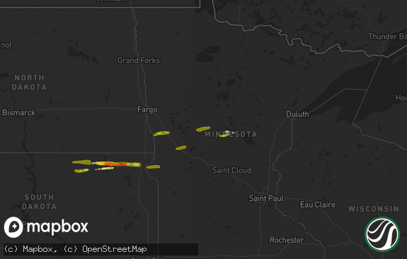 Hail map preview on 04-06-2020