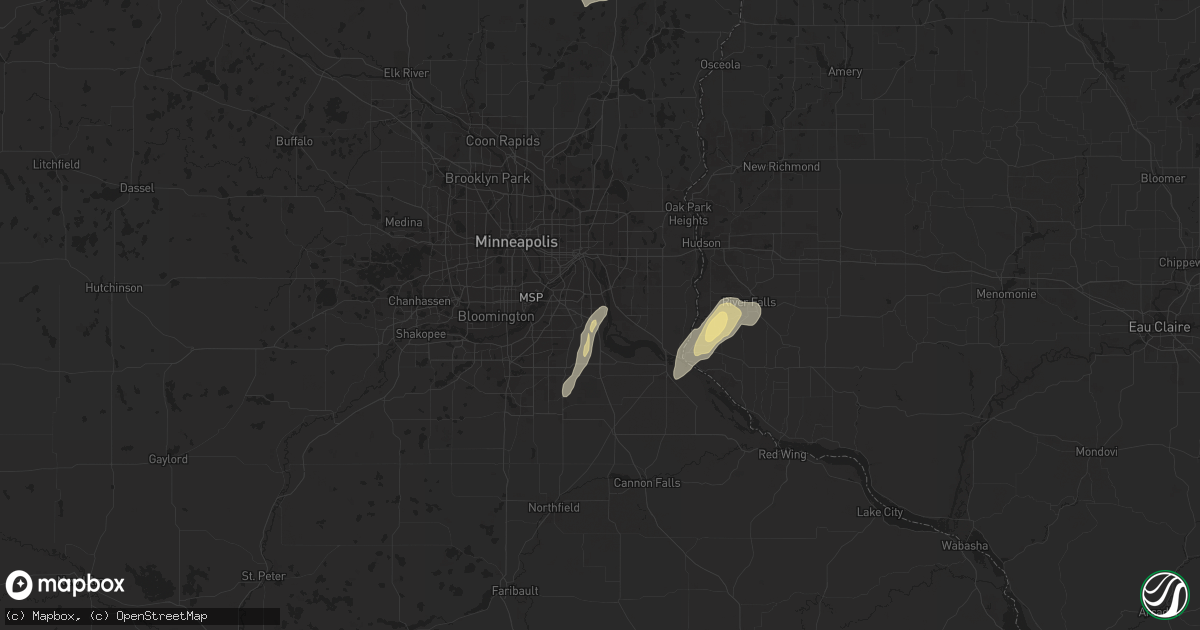 Hail map in Inver Grove Heights, MN on April 6, 2021
