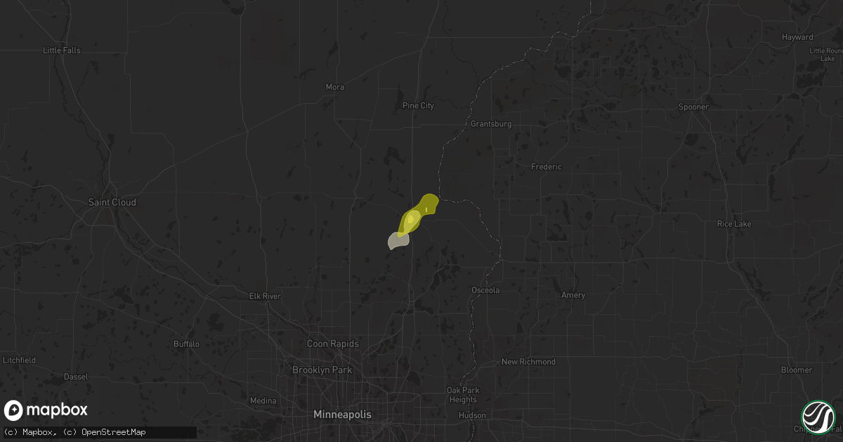Hail map in North Branch, MN on April 6, 2021