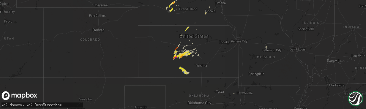 Hail map on April 6, 2021