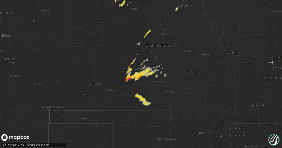Hail map on April 6, 2021