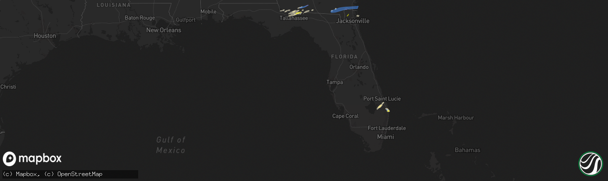 Hail map in Florida on April 6, 2022