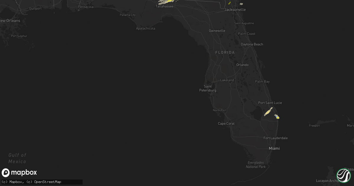 Hail map in Florida on April 6, 2022
