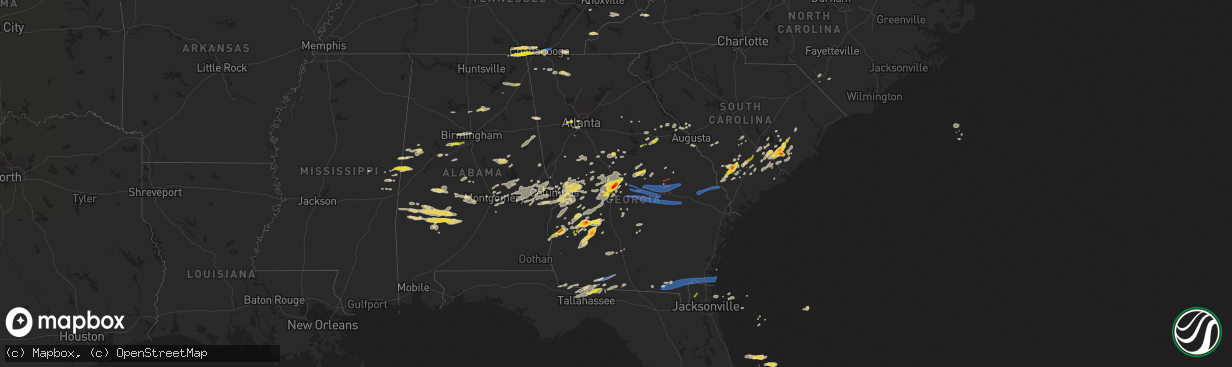 Hail map on April 6, 2022