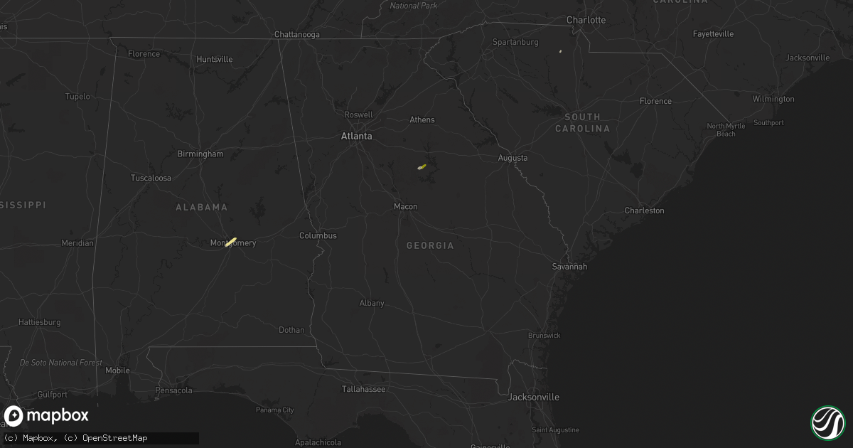 Hail map in Georgia on April 6, 2023