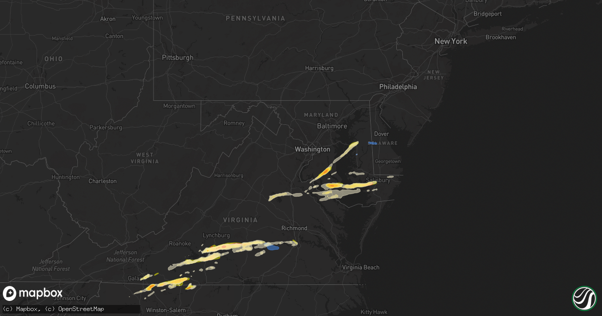 Hail map in Maryland on April 6, 2023
