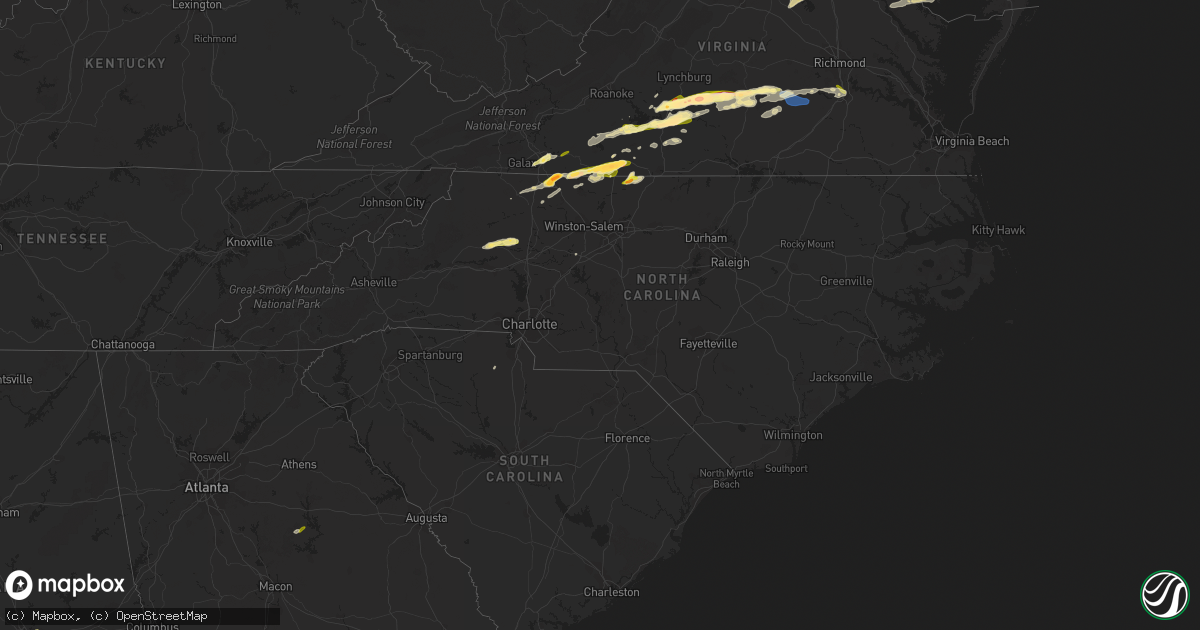 Hail map in North Carolina on April 6, 2023