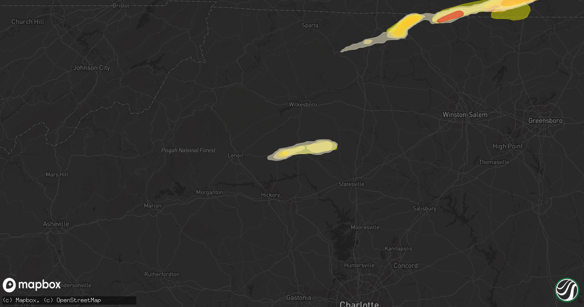 Hail map in Taylorsville, NC on April 6, 2023