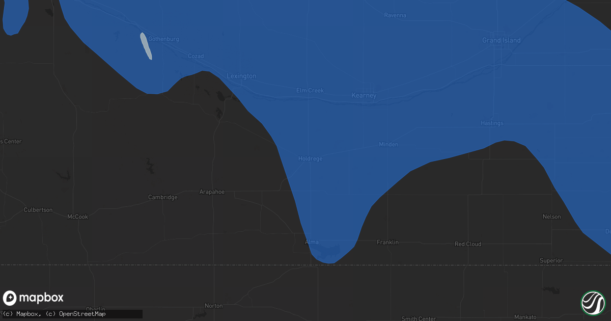 Hail map in Holdrege, NE on April 6, 2024
