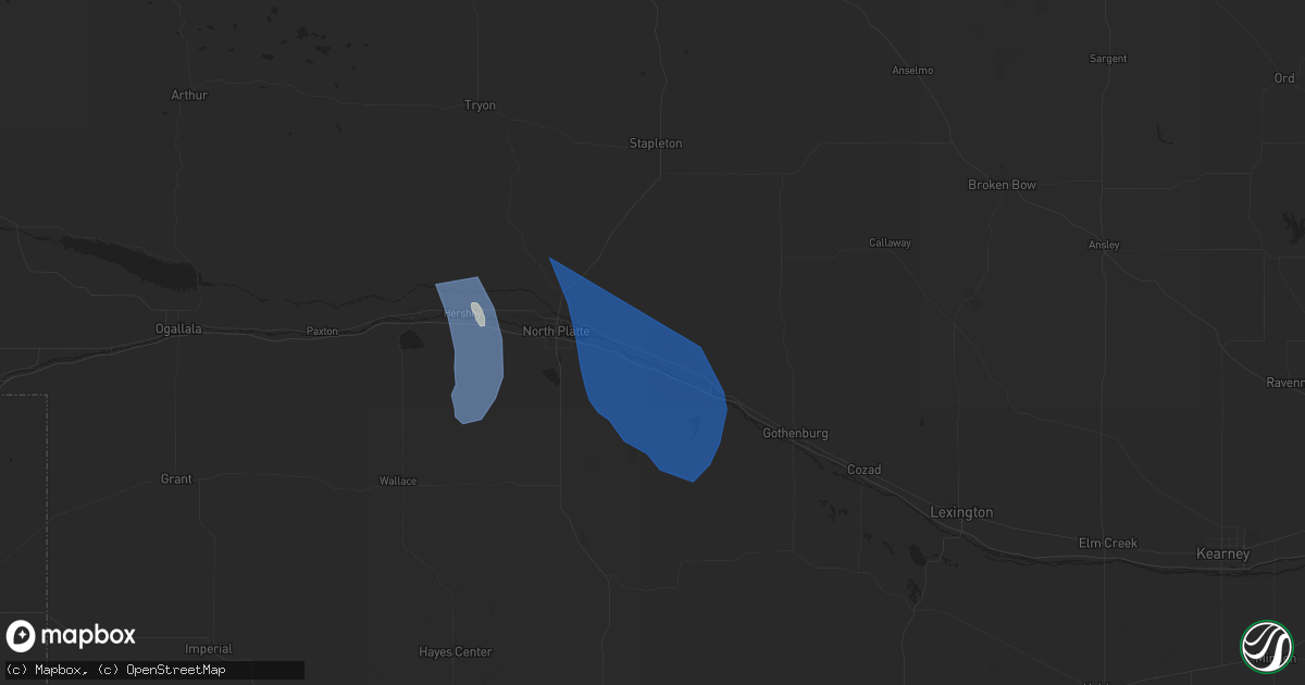 Hail map in Maxwell, NE on April 6, 2024