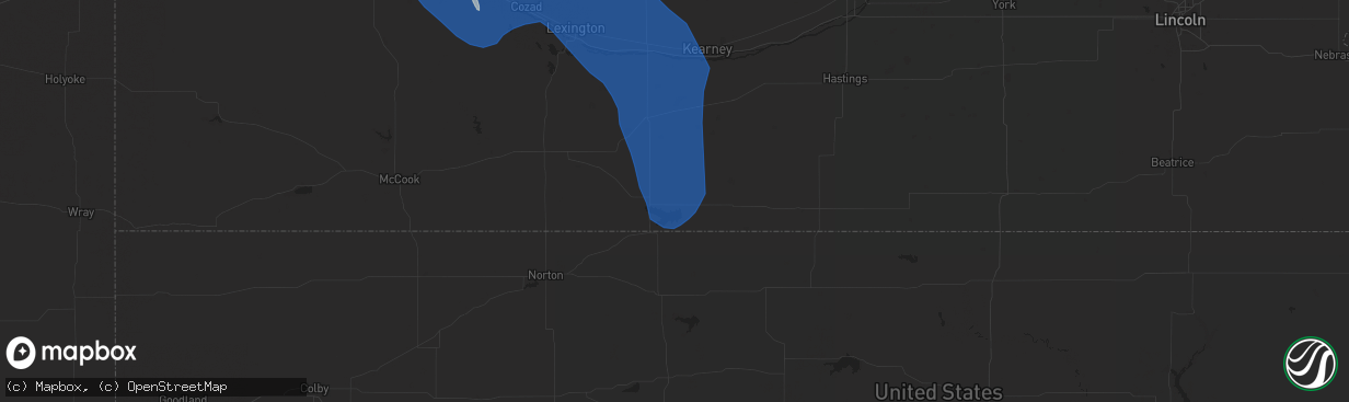 Hail map in Republican City, NE on April 6, 2024