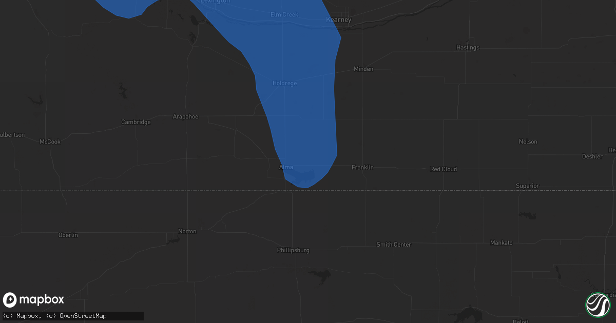 Hail map in Republican City, NE on April 6, 2024