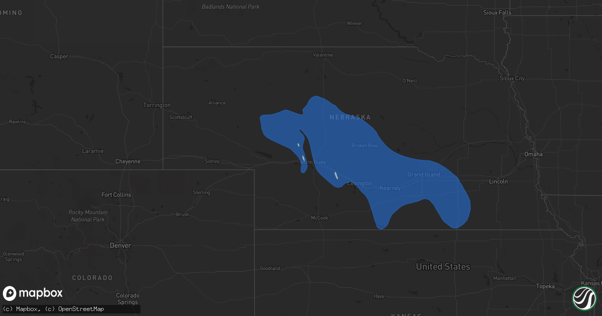 Hail map on April 6, 2024