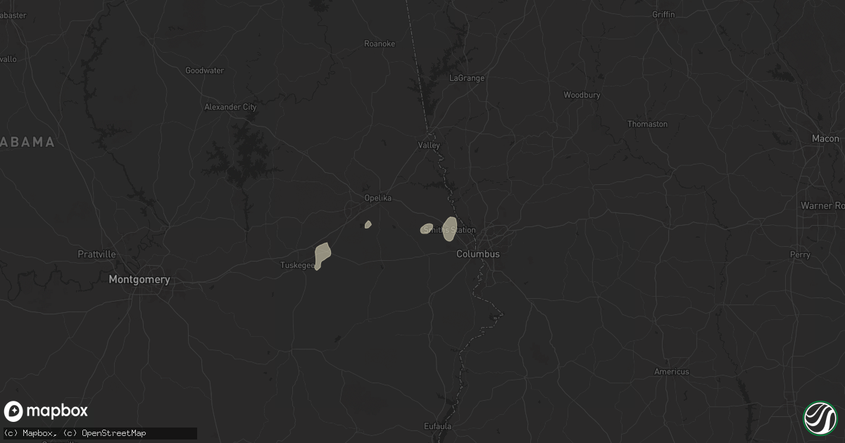 Hail map in Salem, AL on April 6, 2025