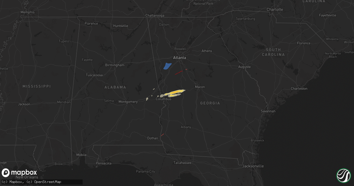 Hail map on April 6, 2025
